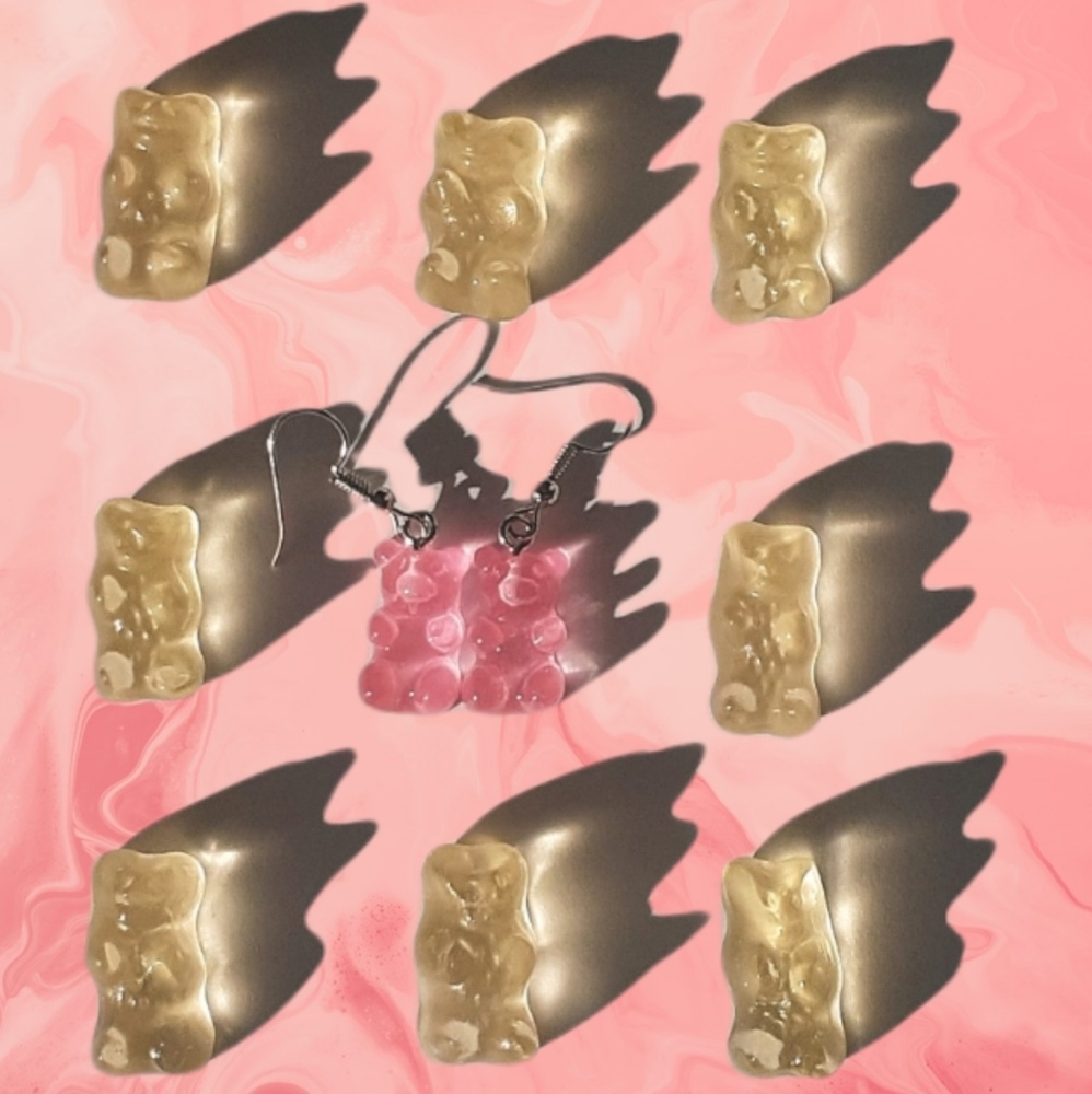 Pink Gummy Bear Earrings